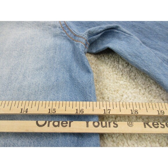 7 For All Mankind Shirt Women Medium Blue Denim Pearl Snap Button Up Top - Picture 9 of 11